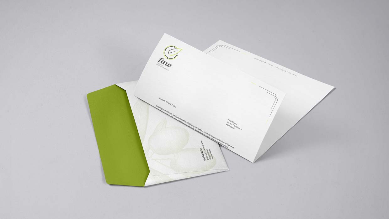 envelope faw stationery