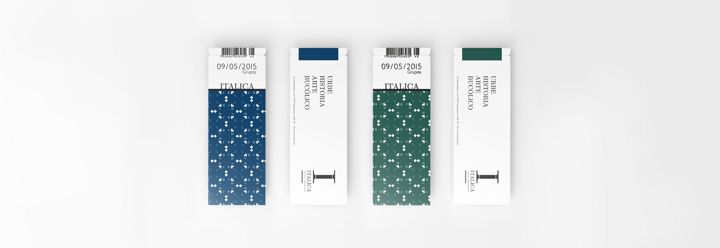 tickets design with a geometrical pattern
